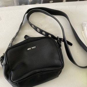 Black Nine West Crossbody Bag with detailed strap